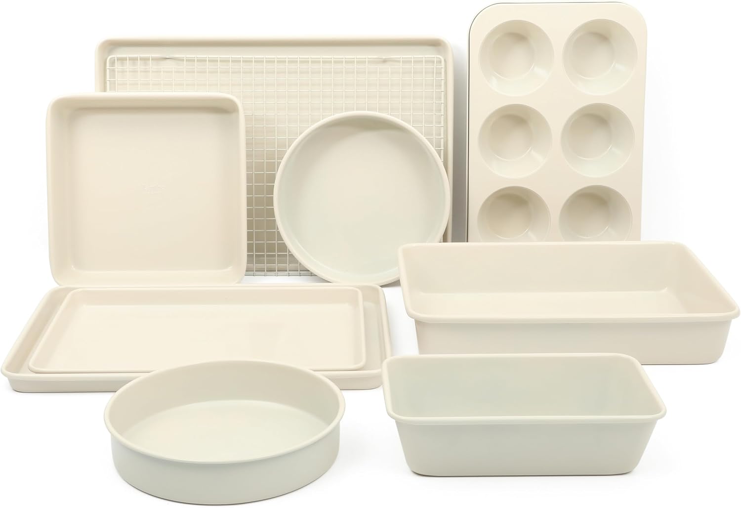 10 Piece Ceramic Baking Pan Set, Non Stick and PFA Free