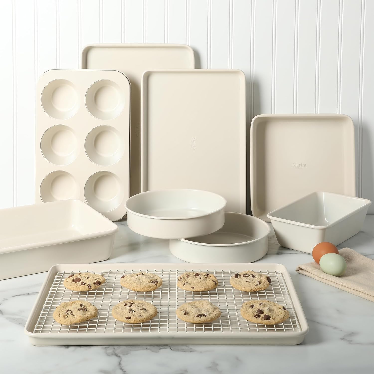 10 Piece Ceramic Baking Pan Set, Non Stick and PFA Free