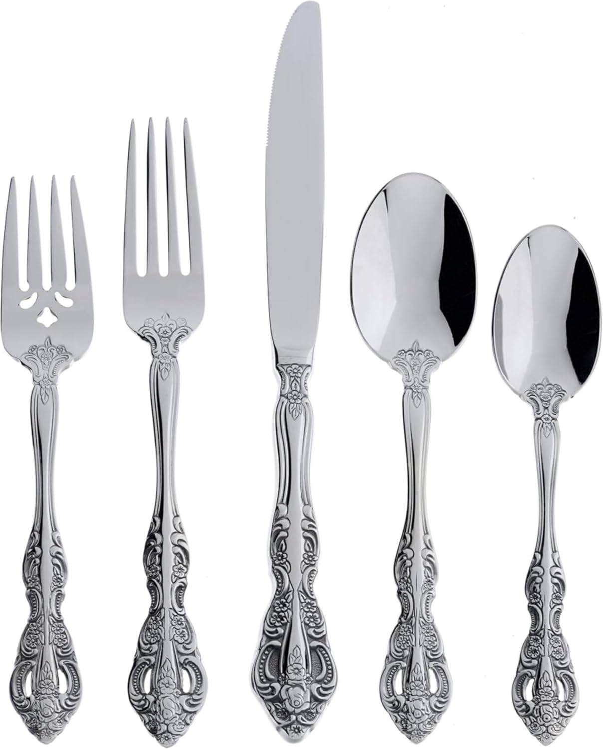 20 Piece Stainless Steel Flatware Set for 4, Dishwasher Safe
