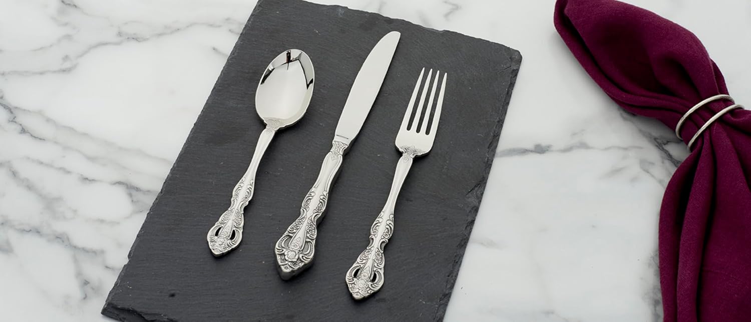 20 Piece Stainless Steel Flatware Set for 4, Dishwasher Safe
