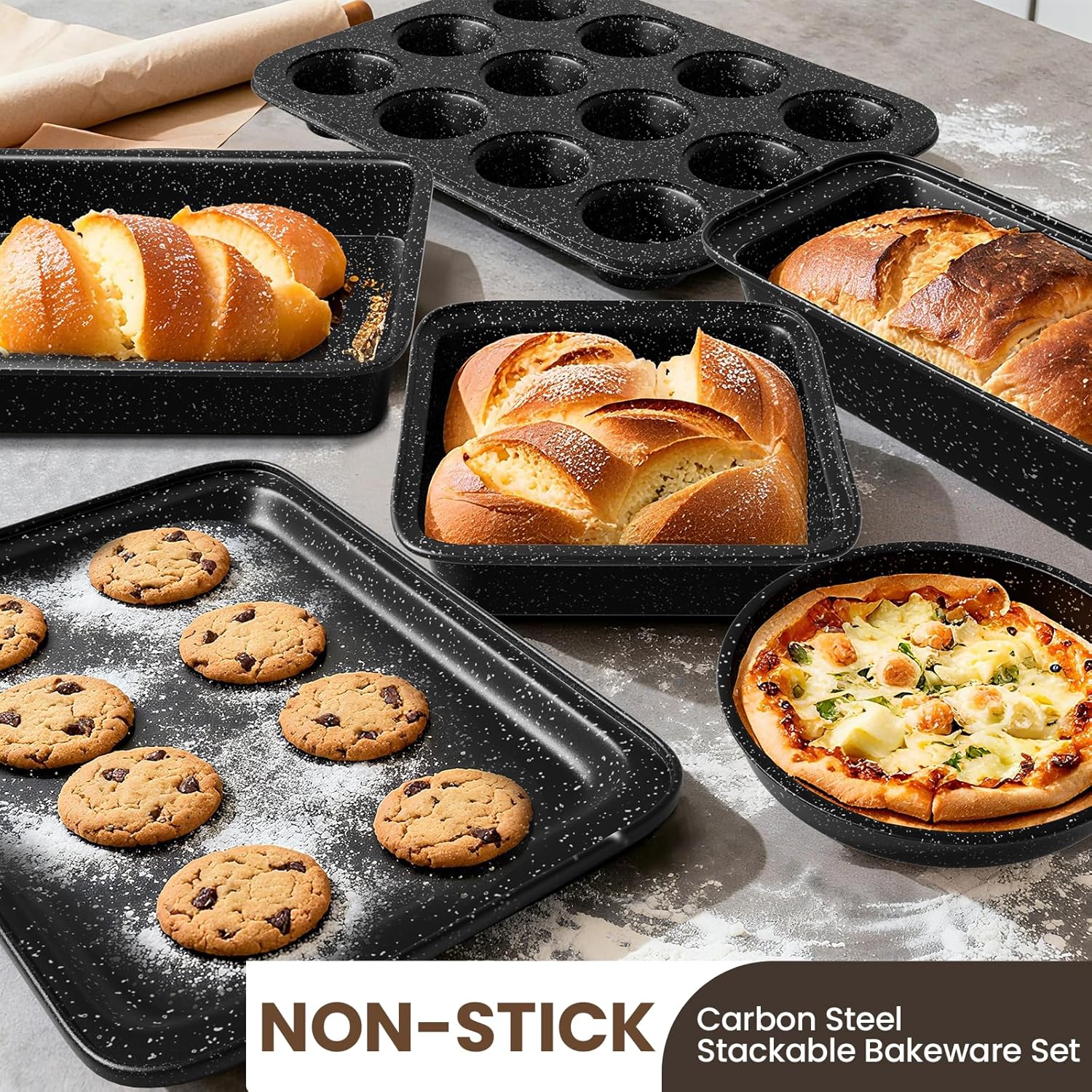 31 Piece Induction Cookware and Bakeware Set, Non Stick