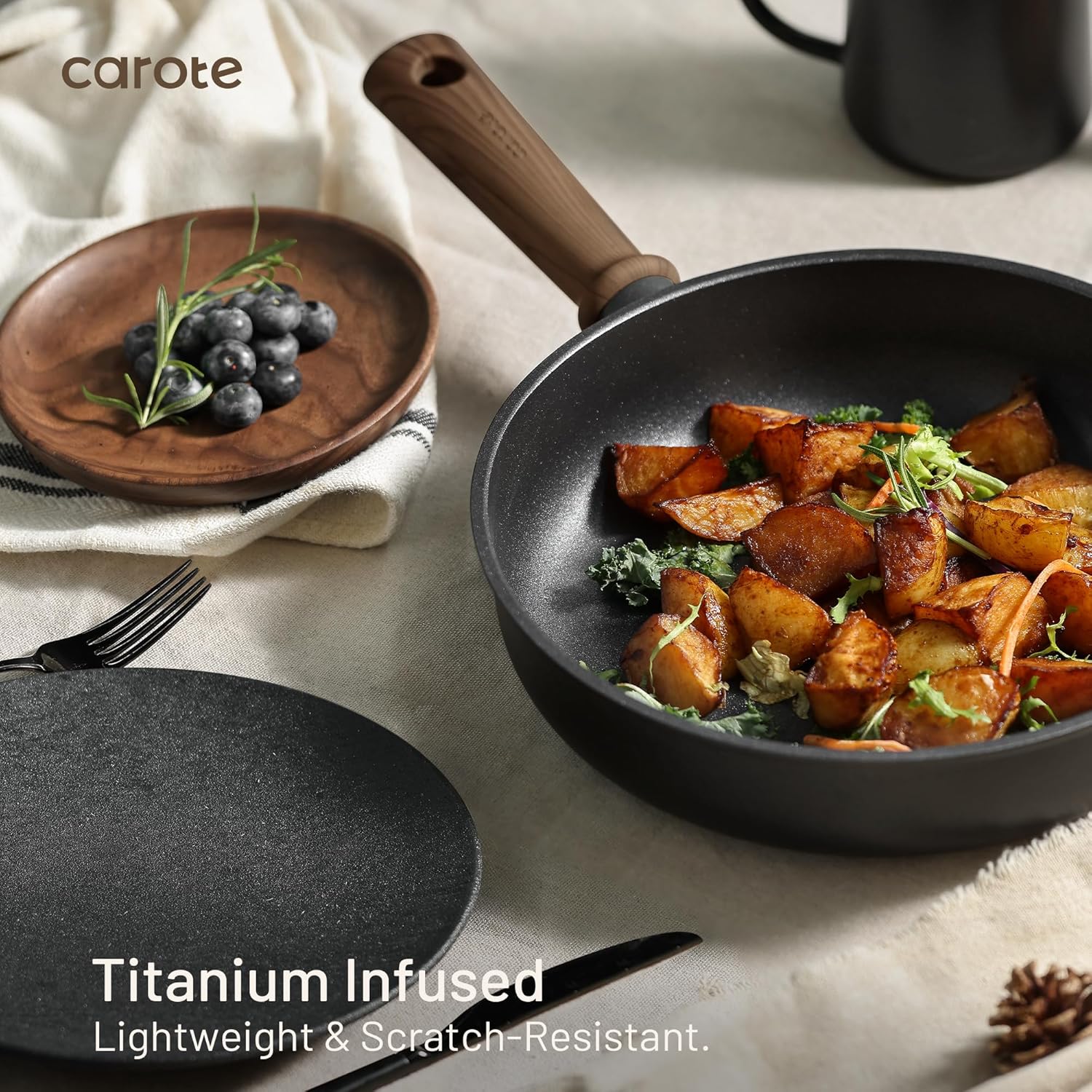 44 Piece Non Stick Cookware Set with Bakeware, Induction