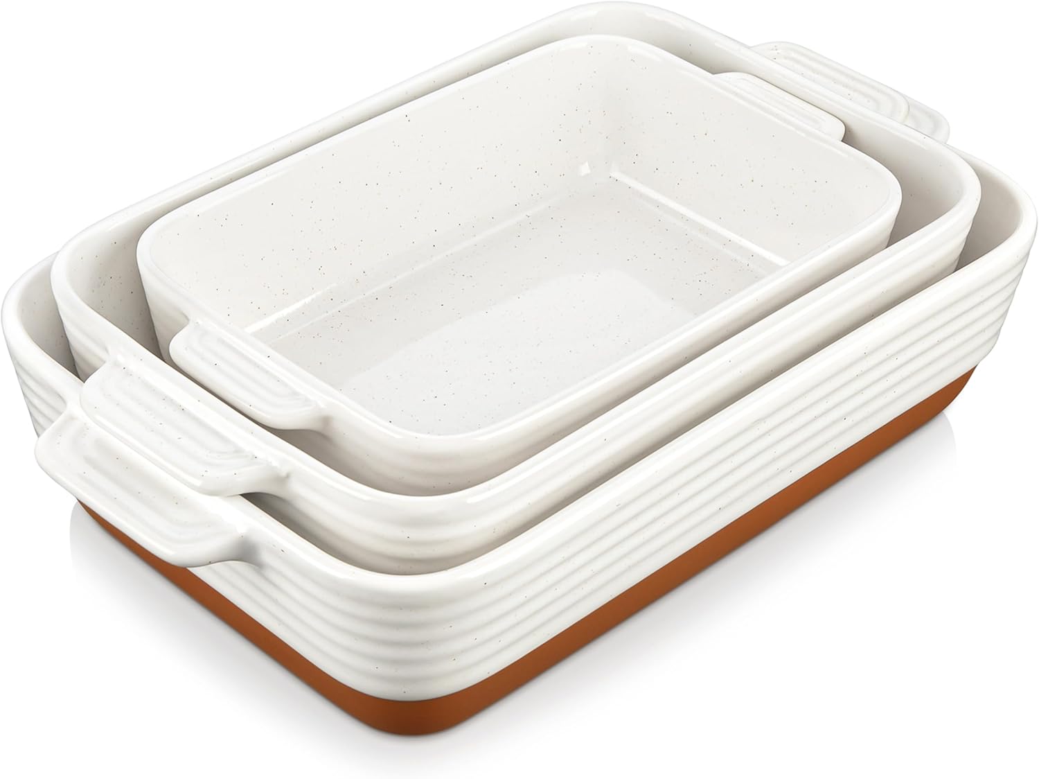 Set of 3 Ceramic Casserole Baking Dishes for the Oven